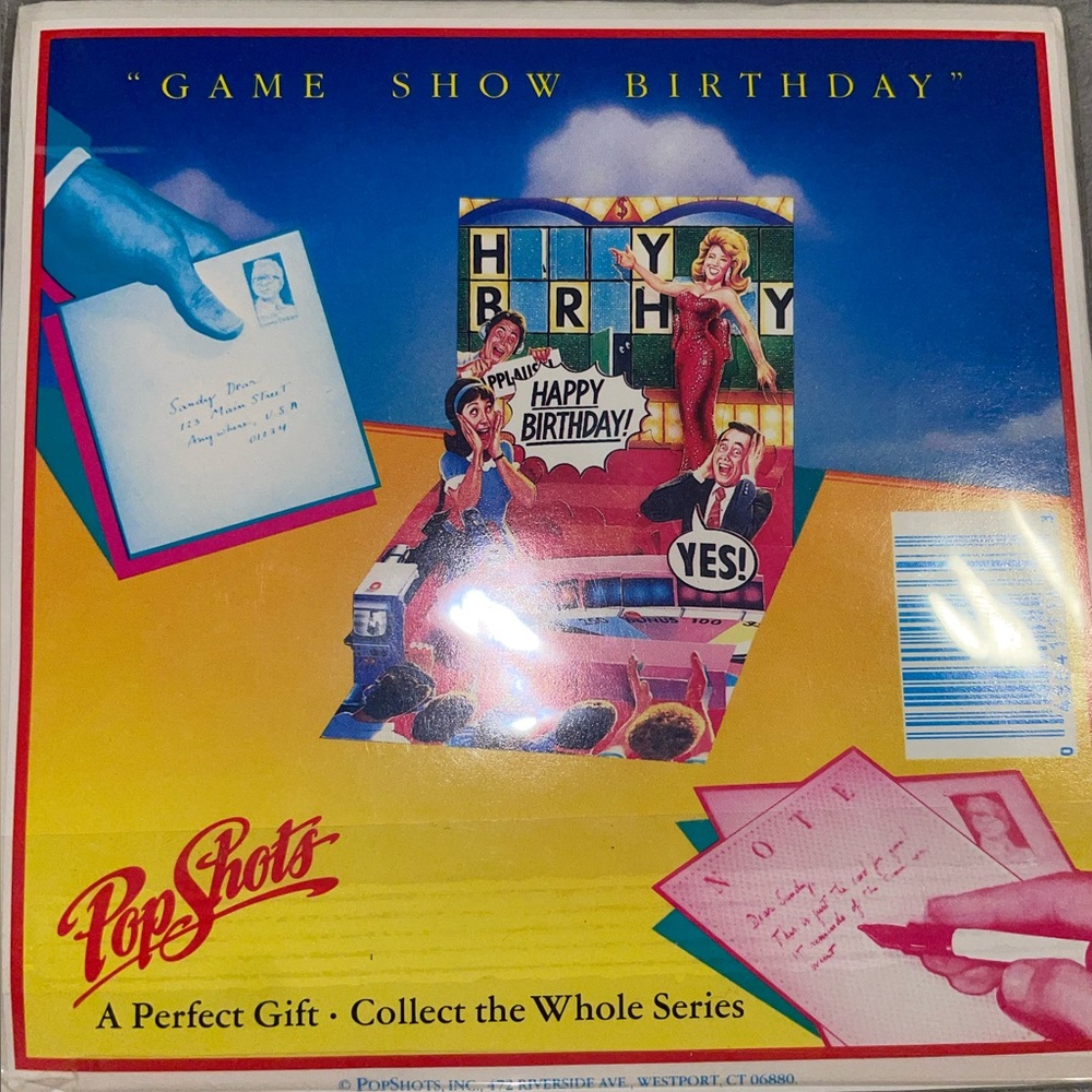 🎰New Pop Shots Game Show Birthday Card